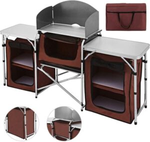 Happybuy Portable Camping Kitchen Table