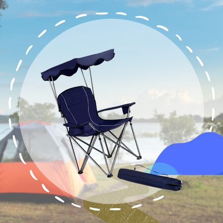 GYMAX Canopy Camping Chair