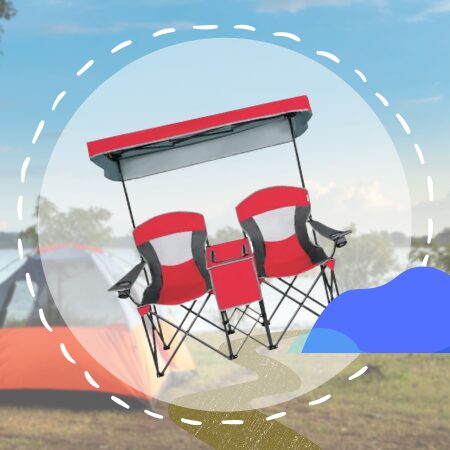 Goplus Double Camping Seat w/Shade