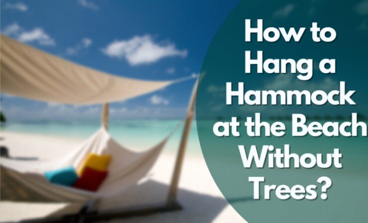 Hanging Hammock on Beach Without Trees