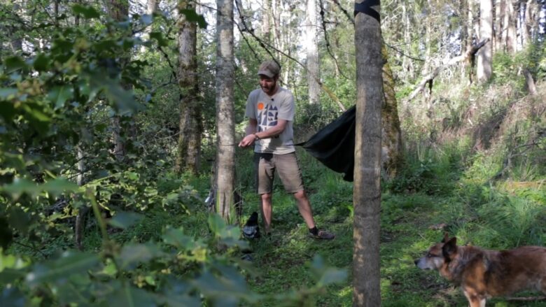 Hennessy Hammock setup