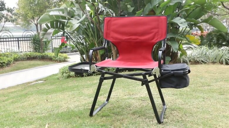 Luxury Outdoor camp folding director's chair with side table and cooler -OW-90D
