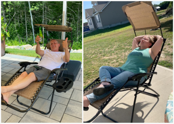 Devoko Patio Chair Outdoor with Canopy