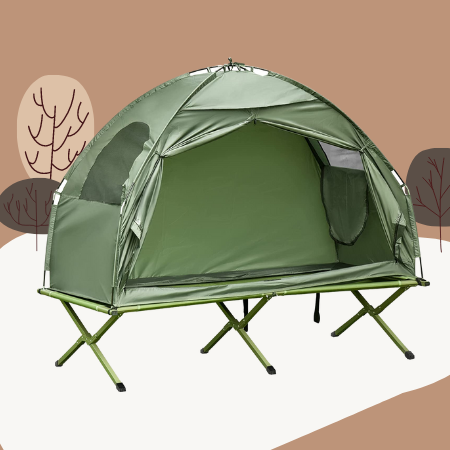 Outsunny All-in-One Portable Camping Cot Tent