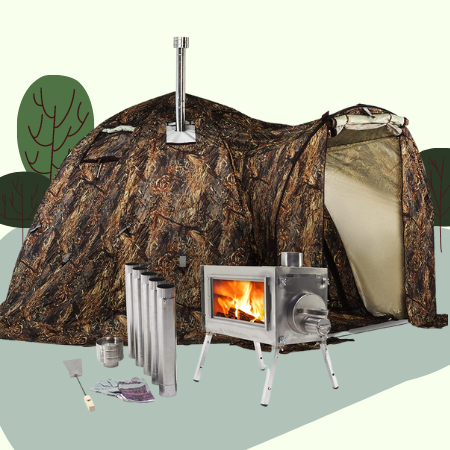 Russian-Bear Hot Tent with Stove Jack for 5 People