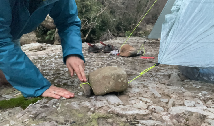 Anchor Your Tent with a rock