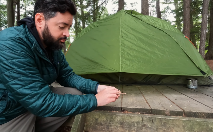 Secure a Tent with Wood